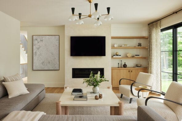 "Modern elegance meets cozy comfort in this light-filled living space!"
