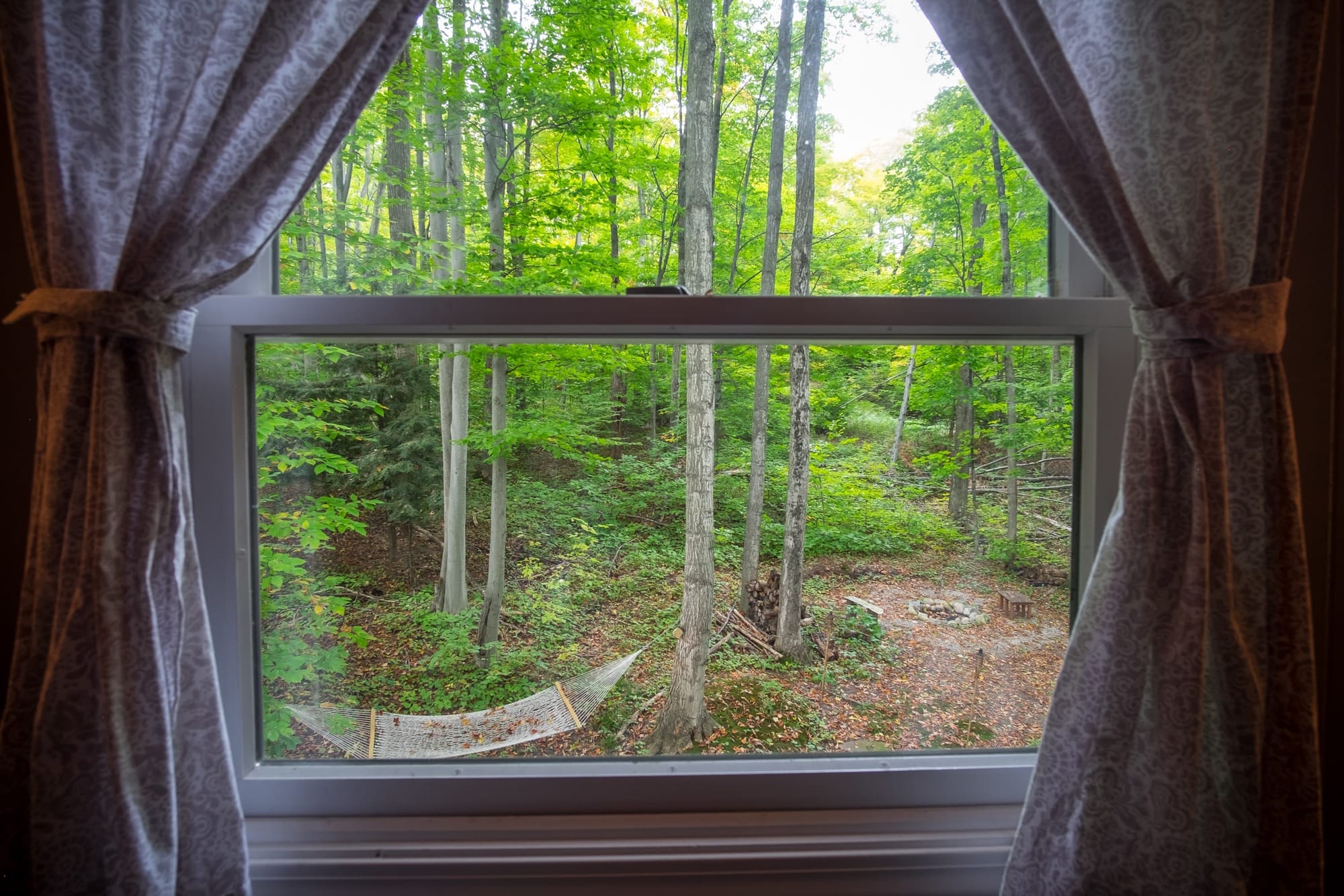 "Wake up to your own private forest retreat!"
