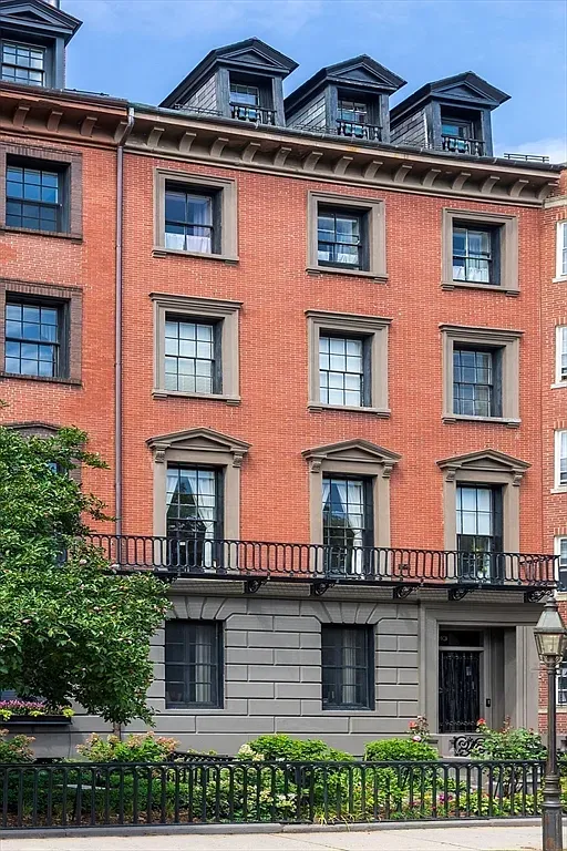 "Charming brick facade with classic urban charm!"