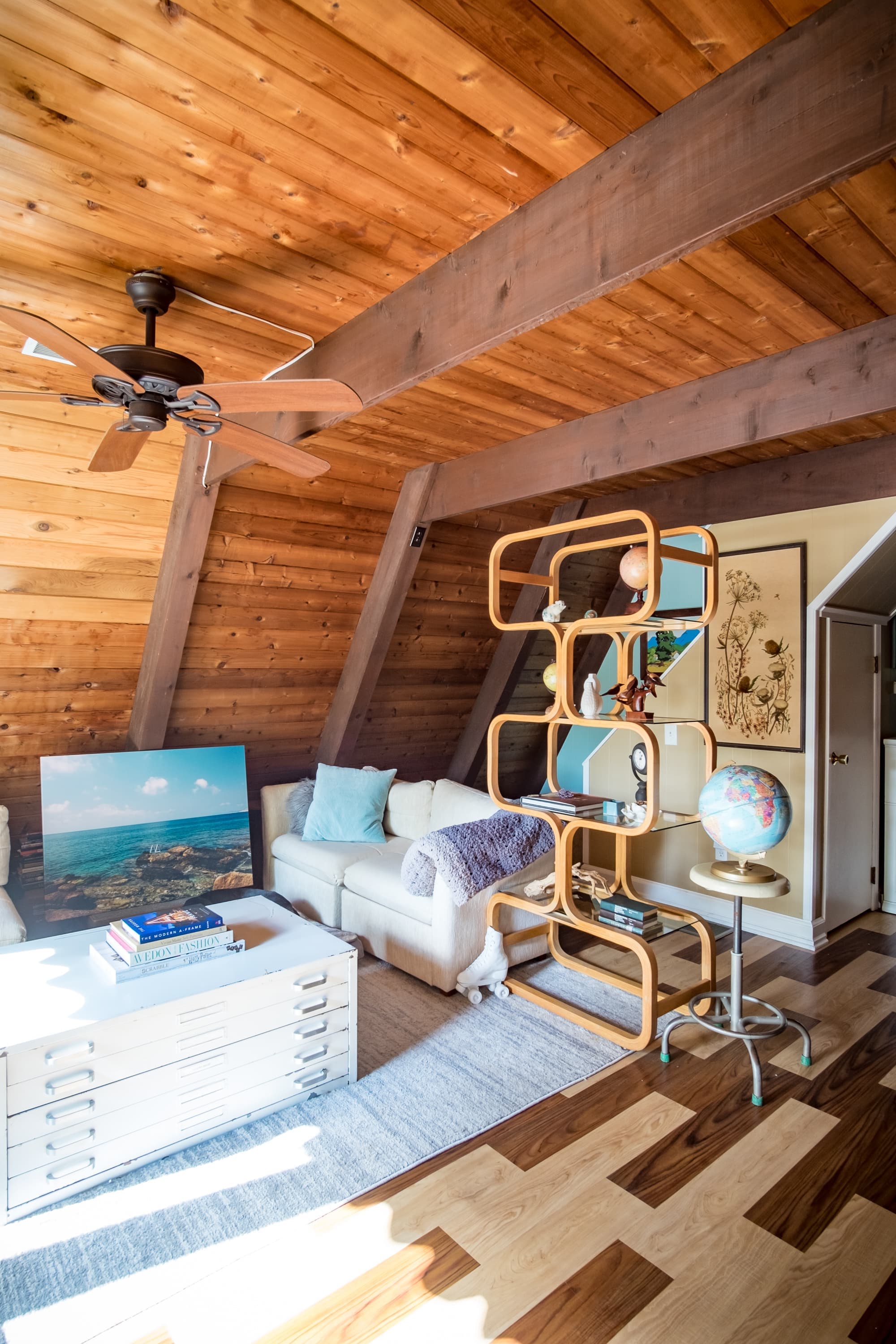 "Cozy A-frame retreat with modern coastal charm!"