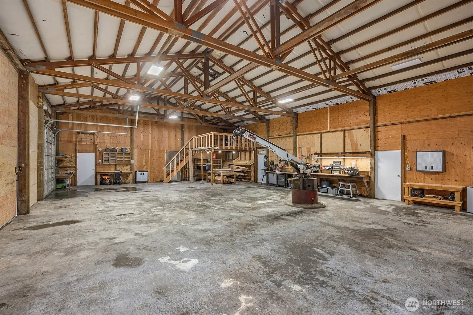 Inside, vaulted ceilings and chunky beams — cool, maybe a bit much?