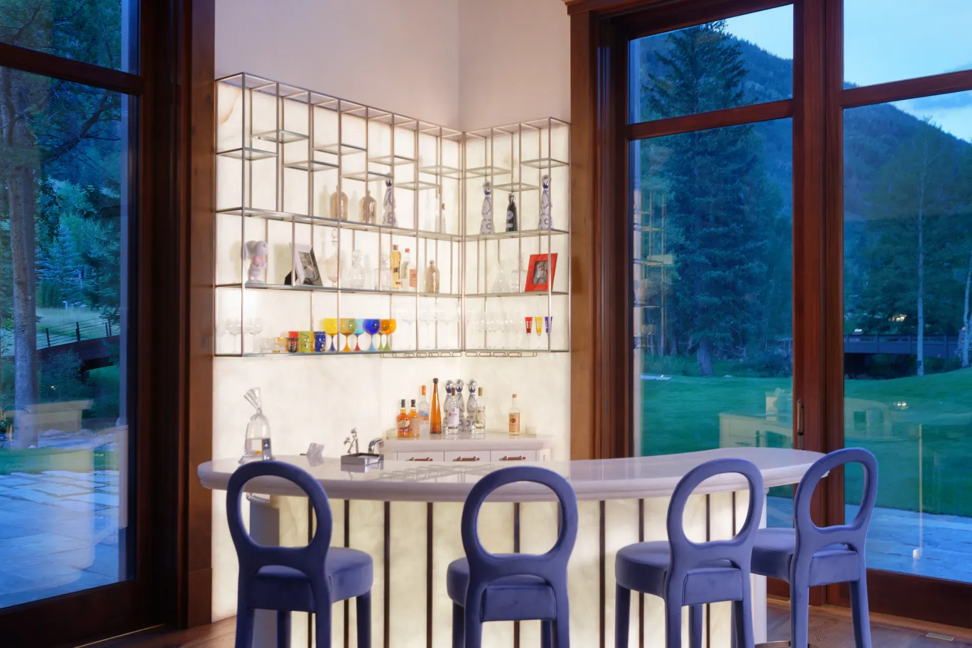 This bar view is unfair. Marble plus mountains? Take my weekends.