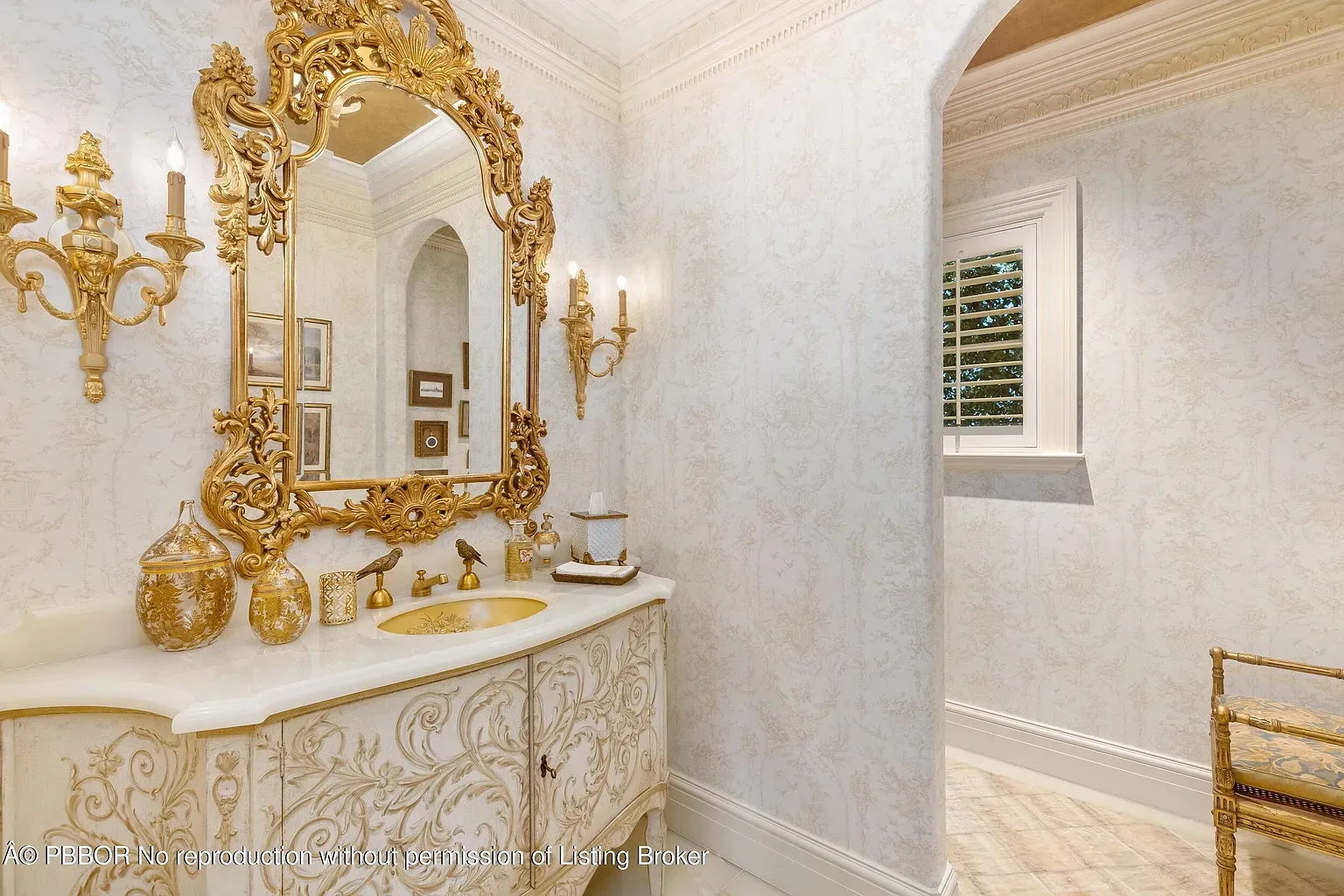 Gold-filigree vanity alert. It’s gorgeous, but maybe a little extra?
