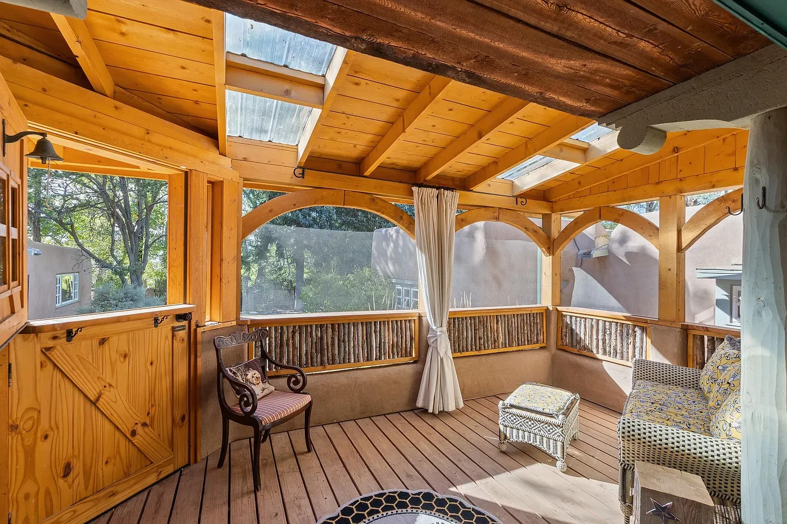Skylights for days. All wood, all mellow.