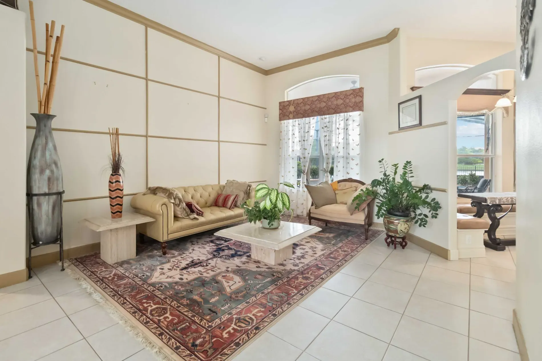 From this angle, that rug pops with deep reds and blues.