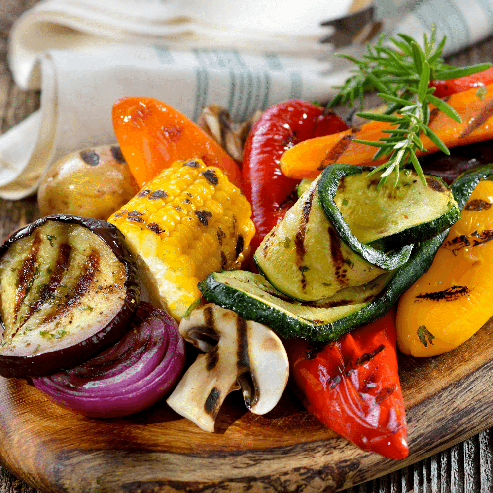 Steamed or grilled vegetables