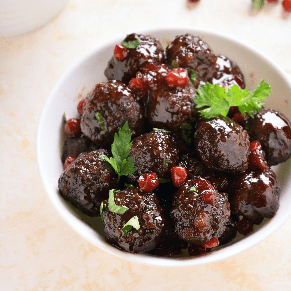 Cranberry Sauce meatballs
