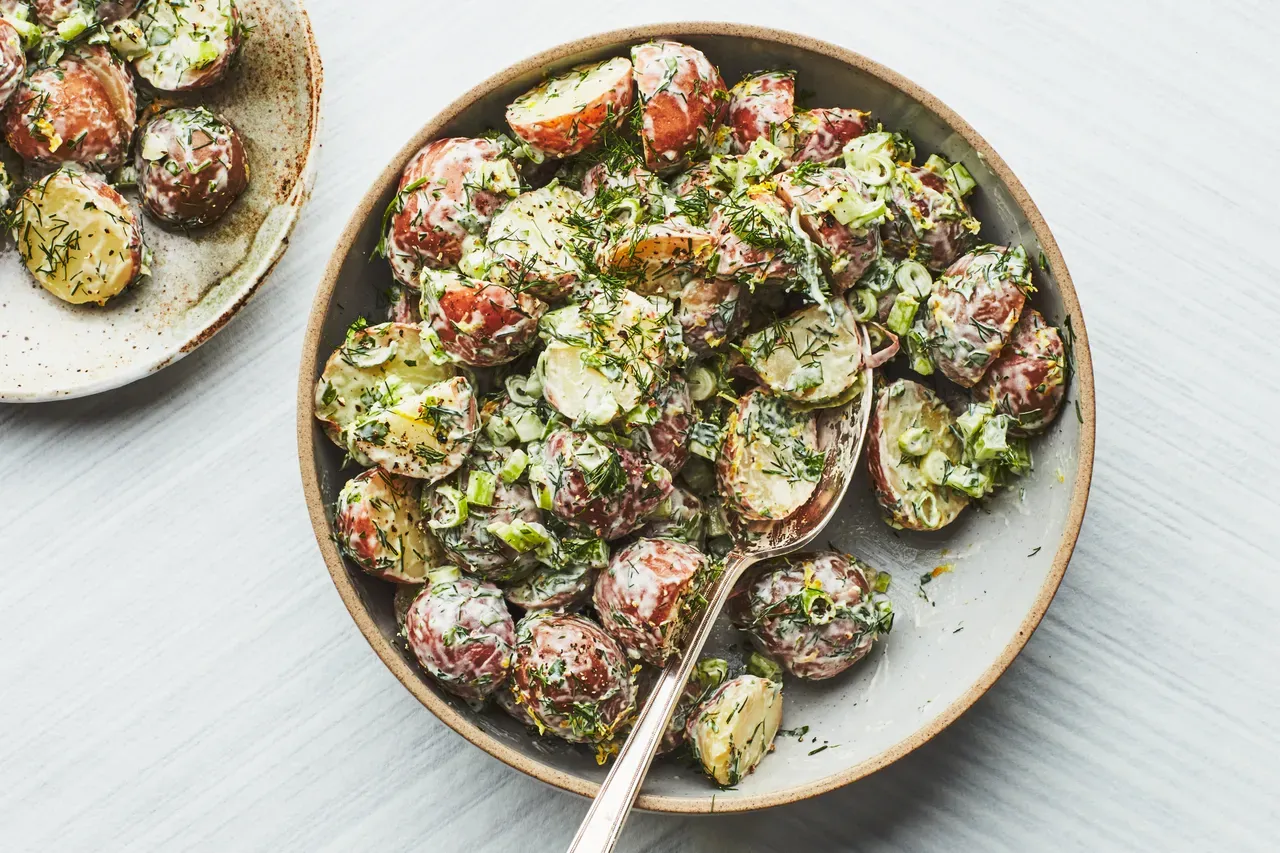 Creamy Potato Salad with Herbs and Lemon Zest