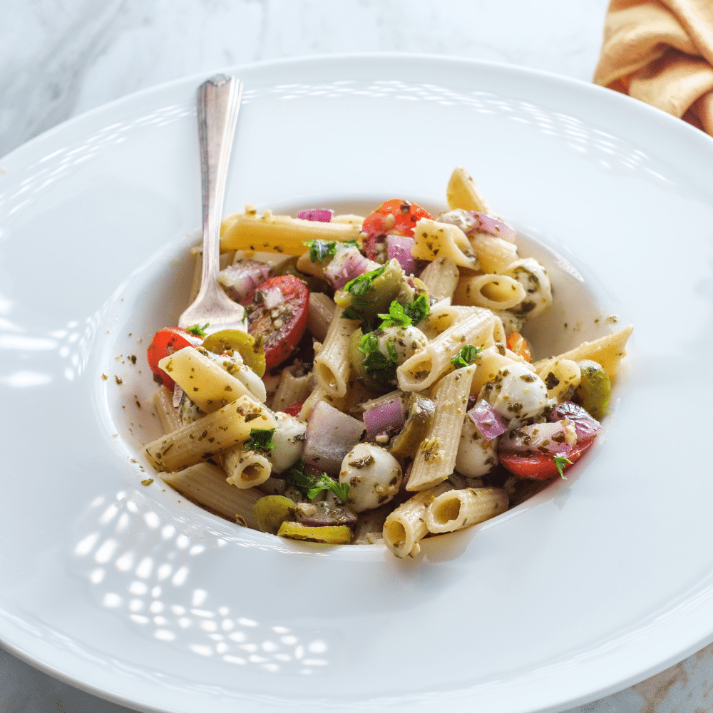 Pesto pasta salad