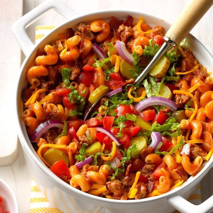 Bacon Cheeseburger Pasta