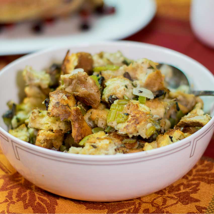 Sauted mushrooms flavored with sage and thyme