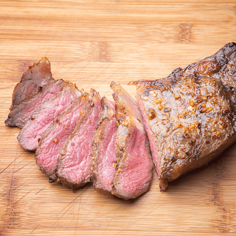 Sliced steak