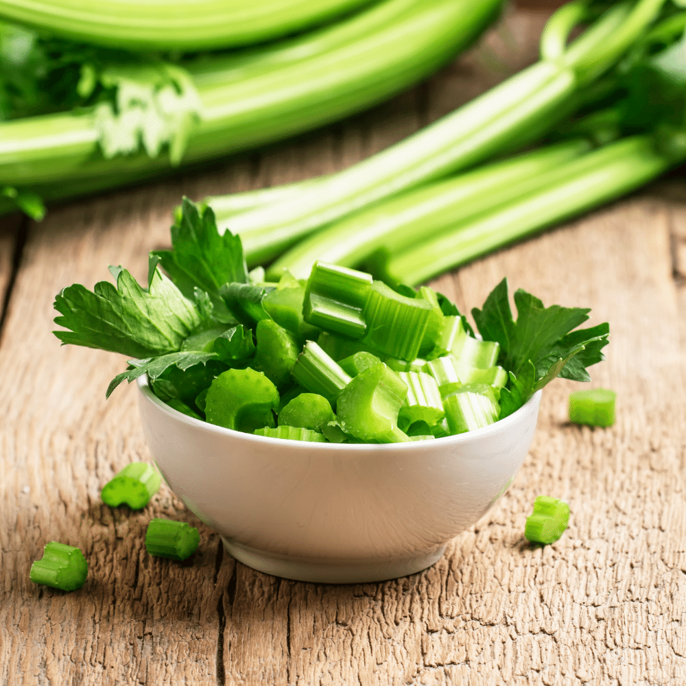 Thinly sliced celery
