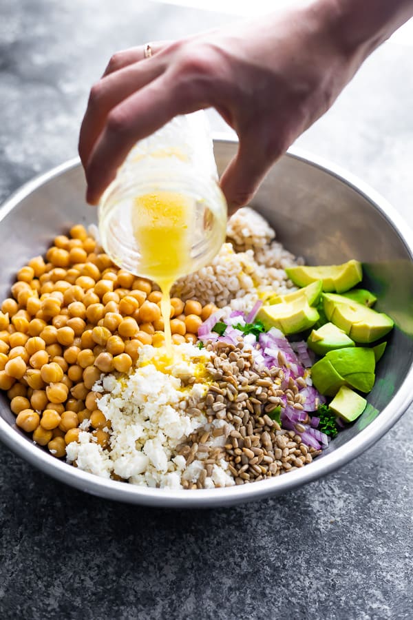 Kale and barley salad