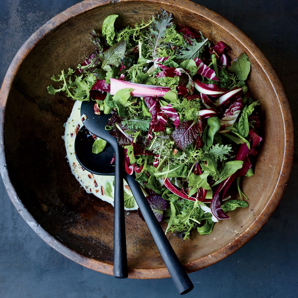 Winter greens salad
