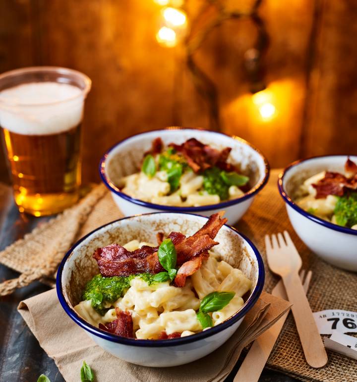 Bacon Pesto Mac & Cheese