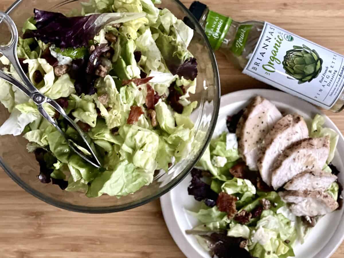 Cranberry Walnut and Blue Cheese Green Salad