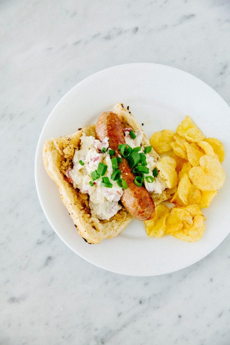 Potato Salad Hot Dogs
