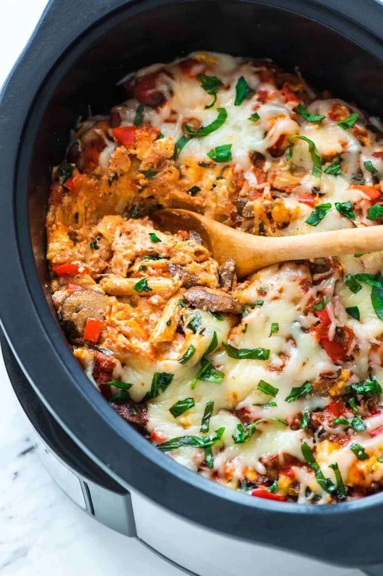 Slow Cooker Vegetarian Pasta