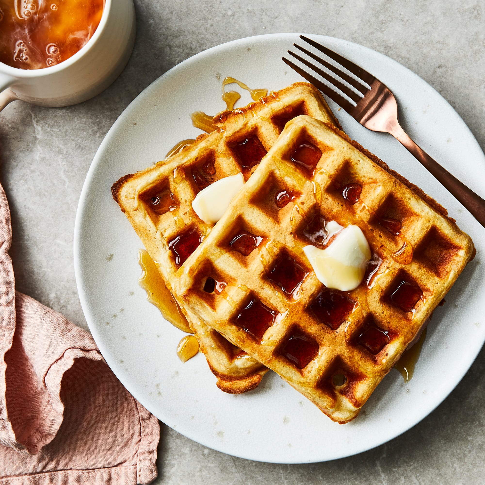waffles and butter