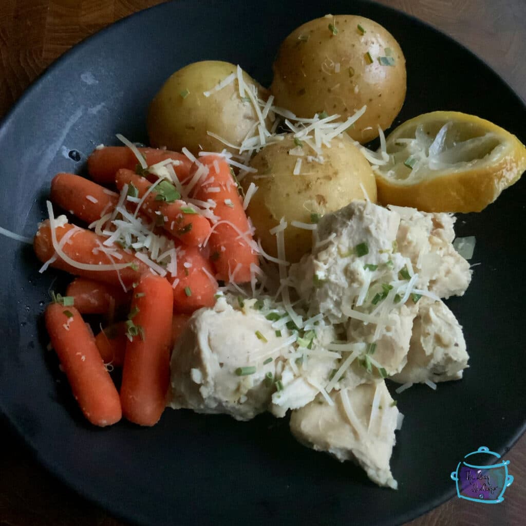 Lazy Slow Cooker Lemon Pepper Chicken