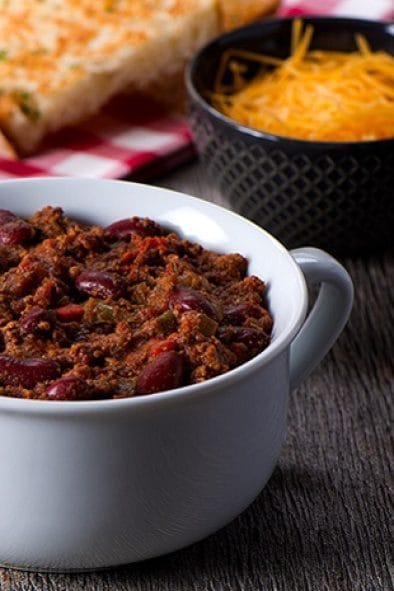 Slow Cooker Chili with Mushrooms