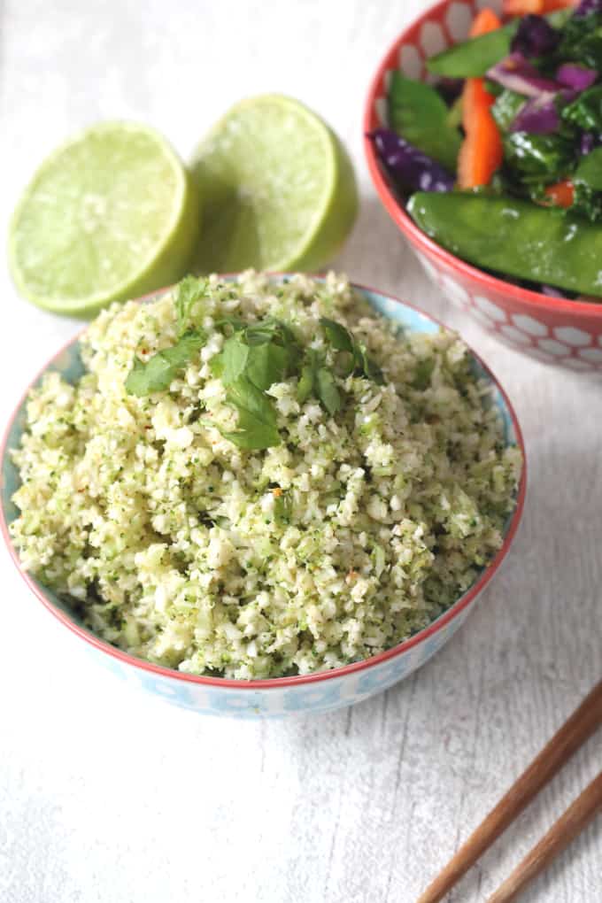 Thai Broccoli & Cauliflower Rice with Stir Fried Veggies