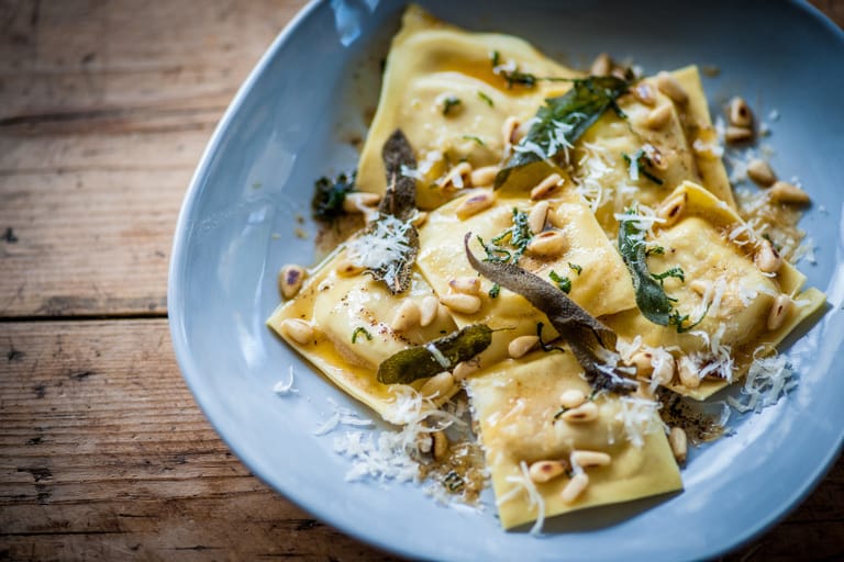 Butternut Squash Ravioli with Turkey