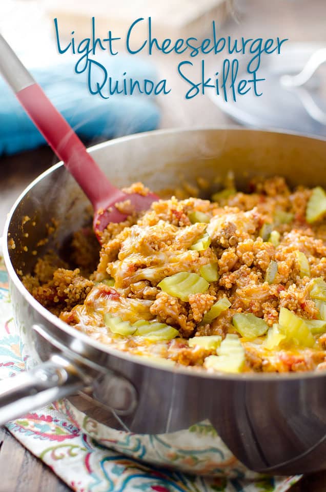 Light Cheeseburger Quinoa Skillet