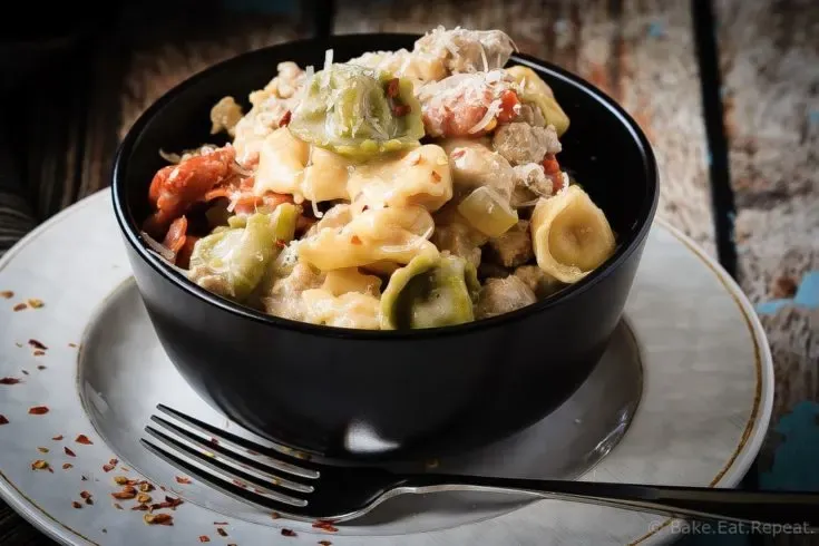 One Pot Turkey Mushroom Tortellini