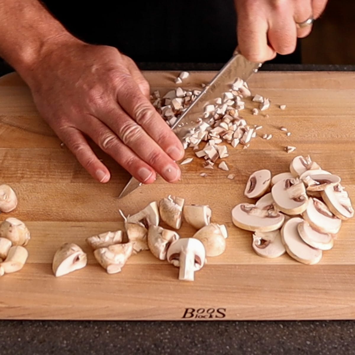 Chopped mushrooms