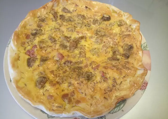 Torta Salata - Pancetta, Mushroom and Pecorino Pie