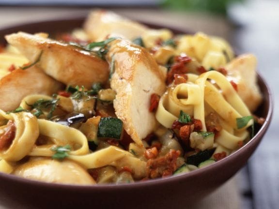 Golden Chicken and Courgette Pasta