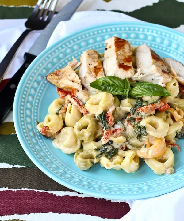 Tortellini with Creamy Sun-Dried Tomato Sauce