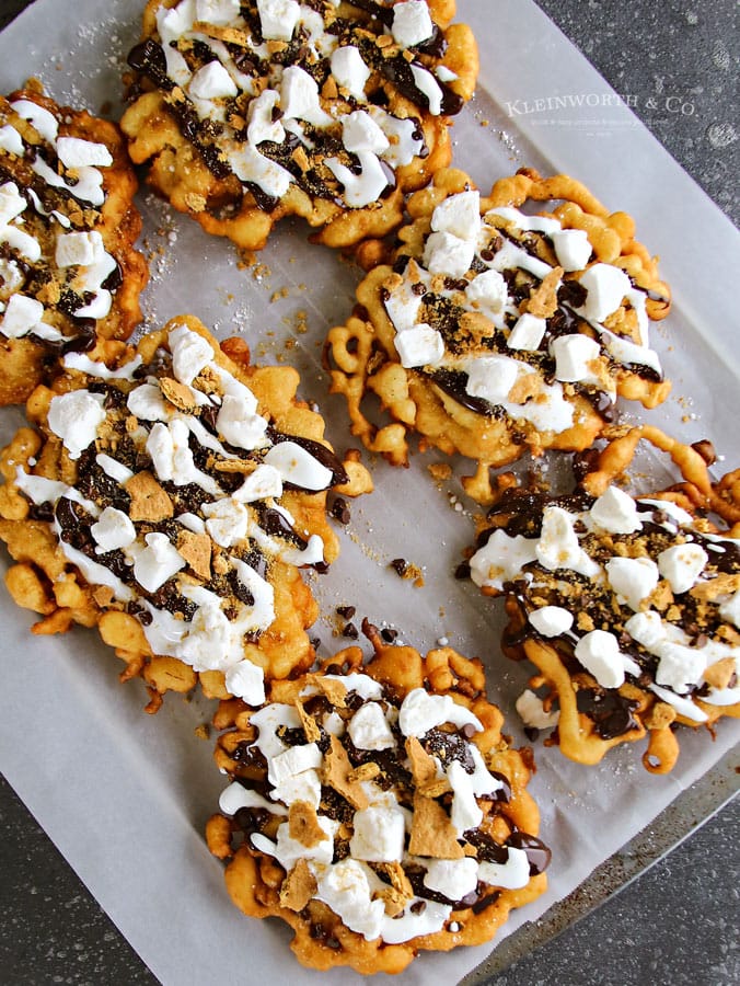 Funnel Cake with mini Marshmallows
