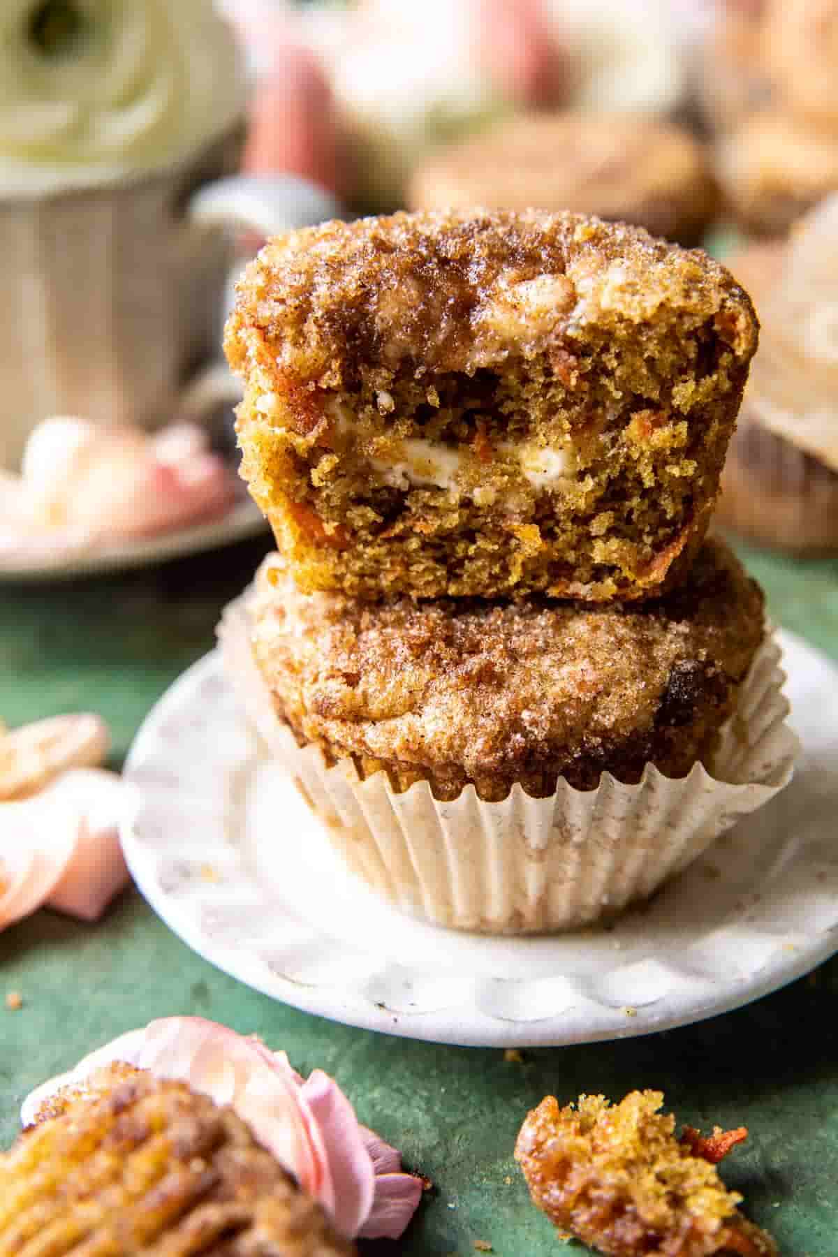 Cream Cheese Swirled Cinnamon Carrot Cake