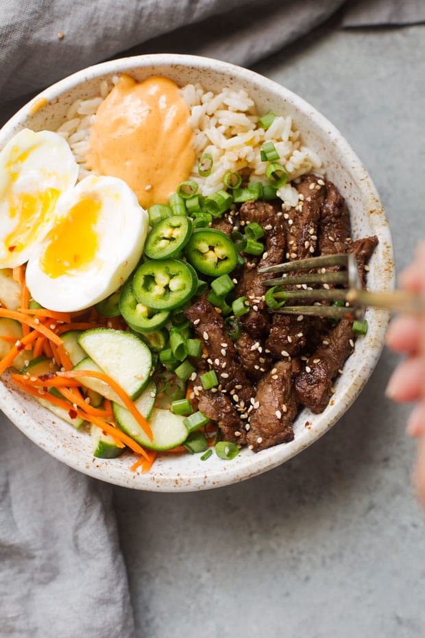 Korean BBQ with rice