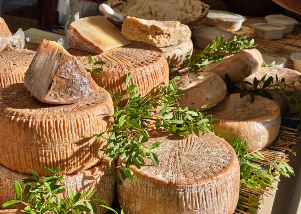 Casu marzu Casu marzu cheese on display.