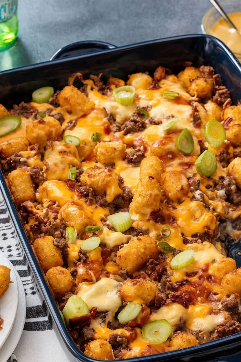 Cheeseburger Tater Tot Casserole