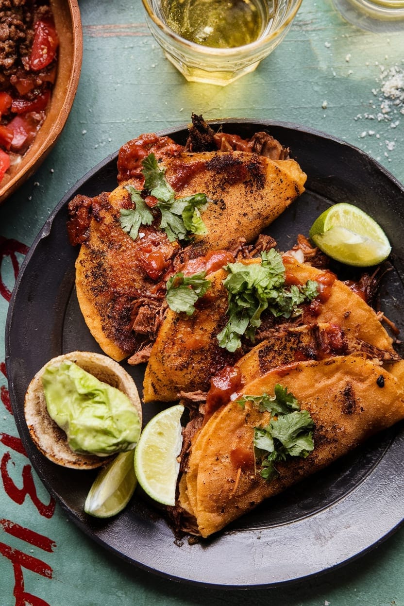 Crispy Pan-Fried BBQ Tacos