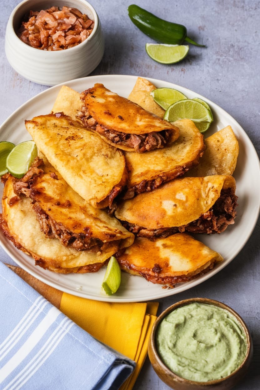 Crispy Pan-Fried BBQ Tacos