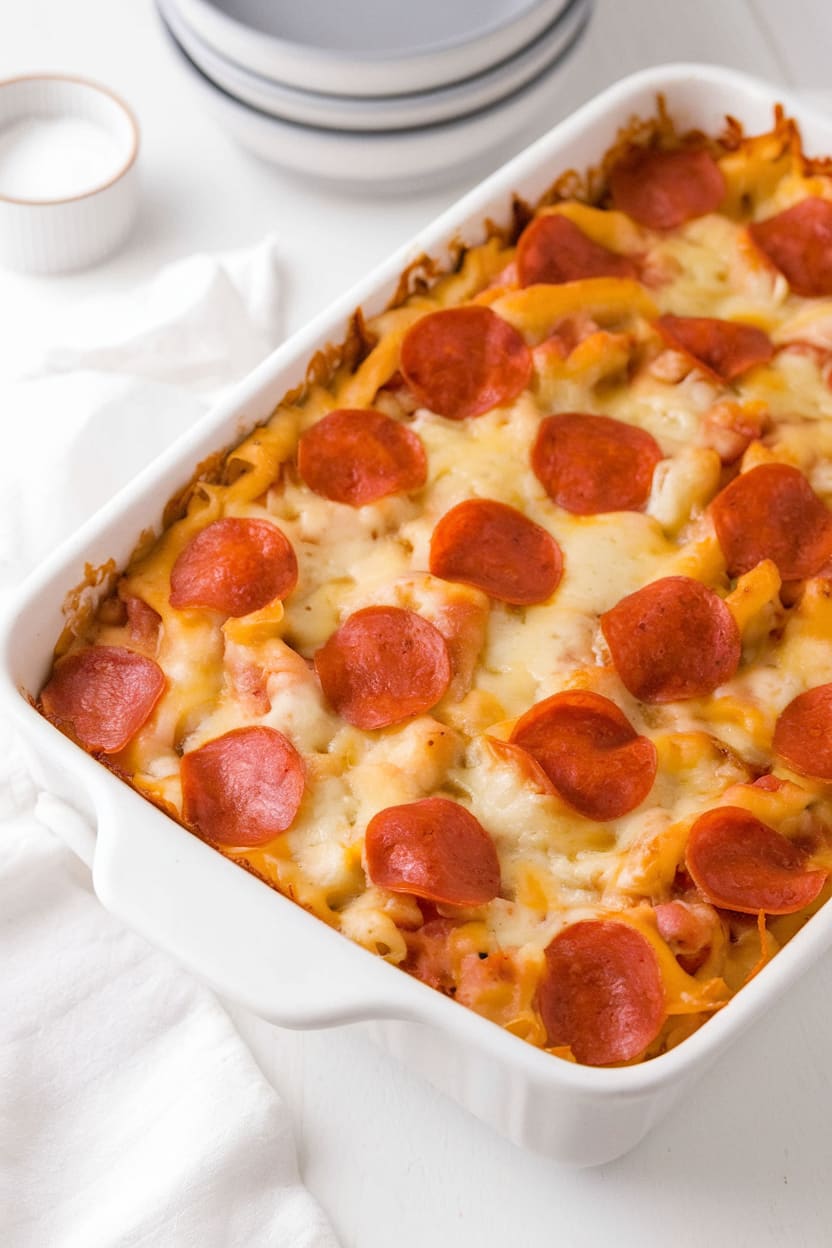 Pepperoni Pizza Casserole