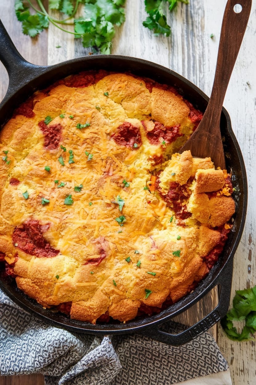 Cornbread Chili Skillet Pie
