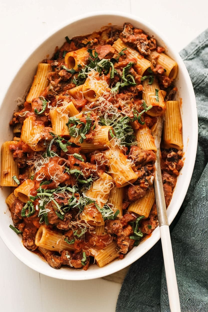 Spicy Sausage Rigatoni