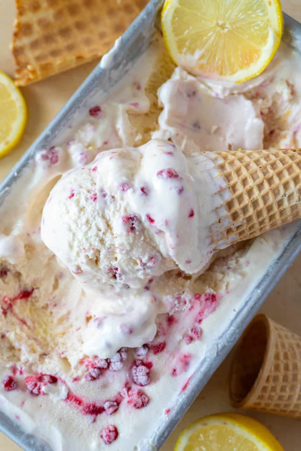 Lemon Raspberry Ice Cream Recipe