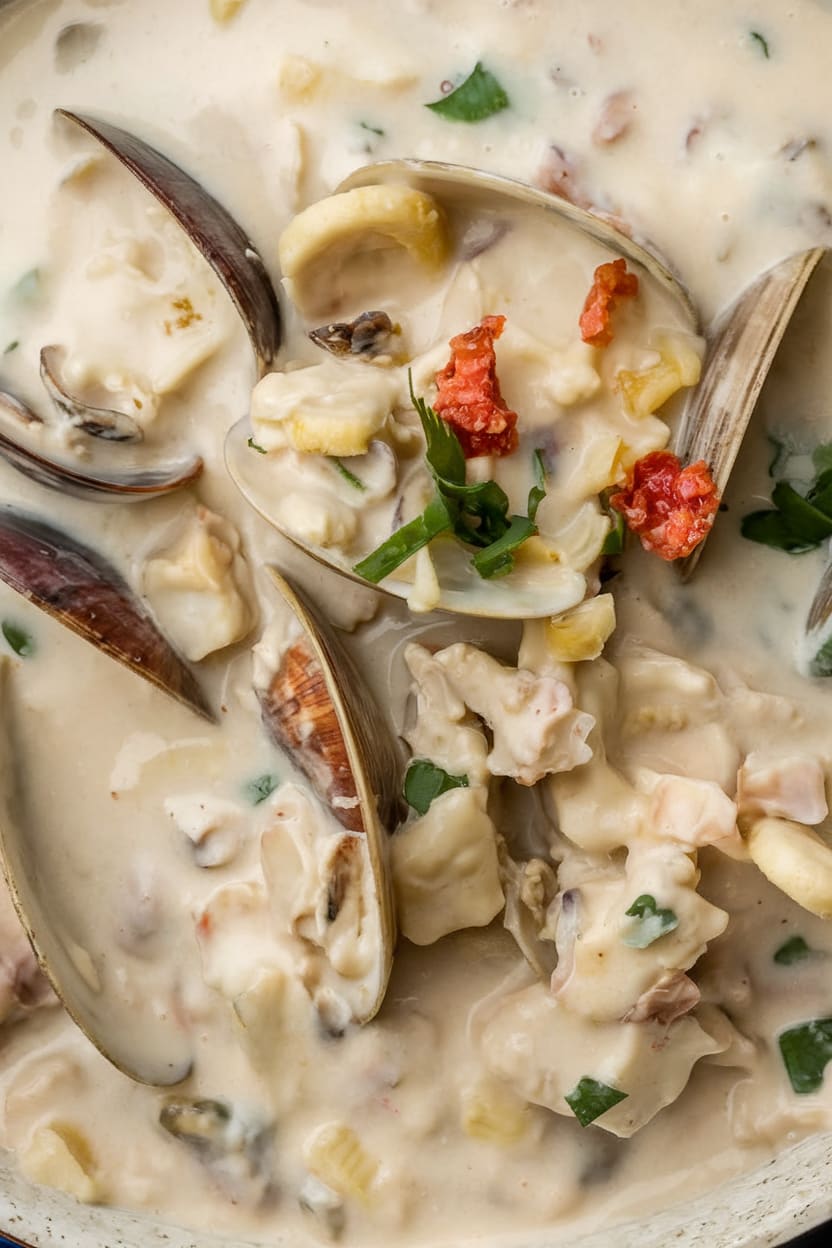 Thick and Creamy New England Clam Chowder