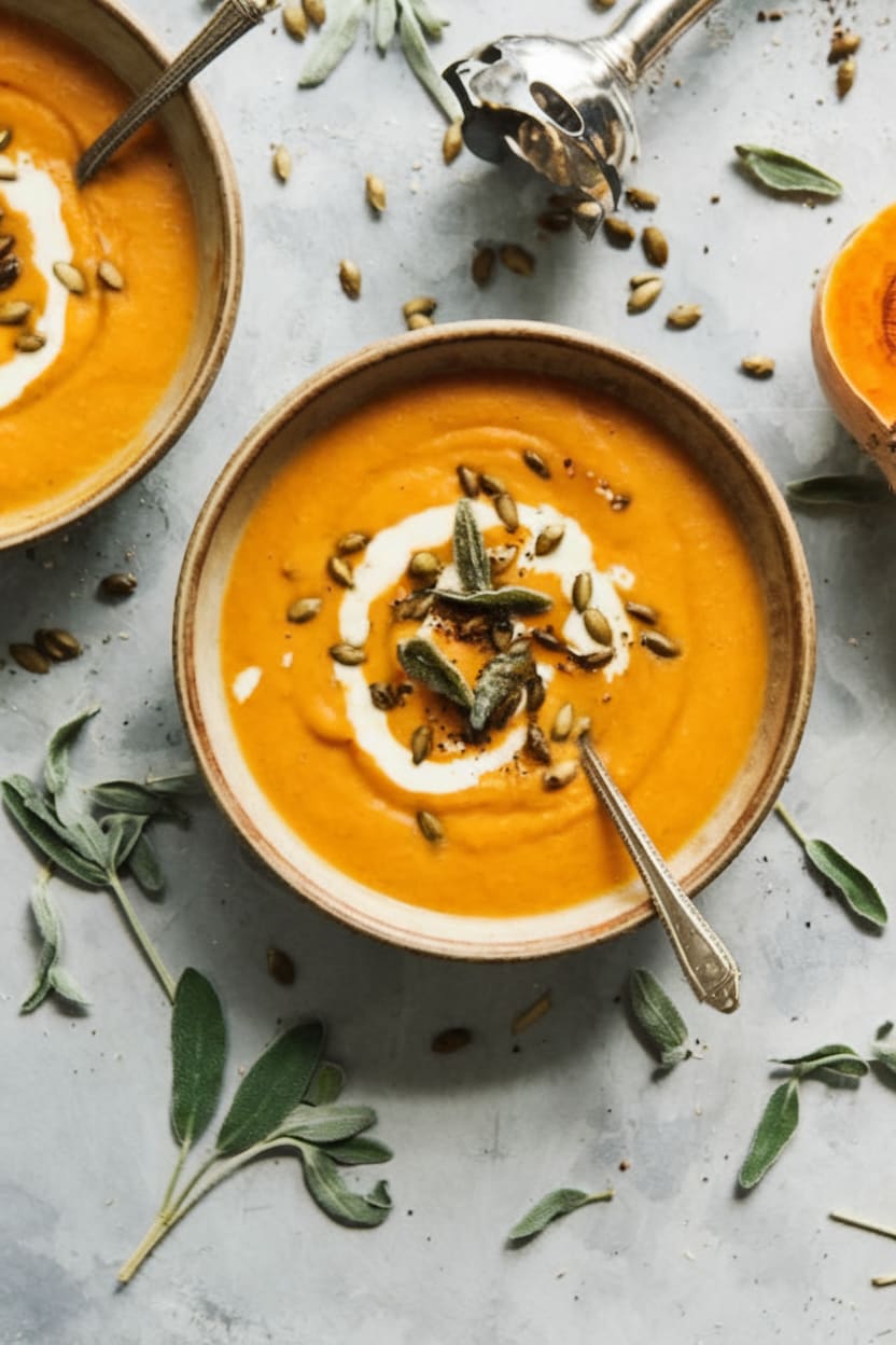 Butternut Squash Soup with Sage