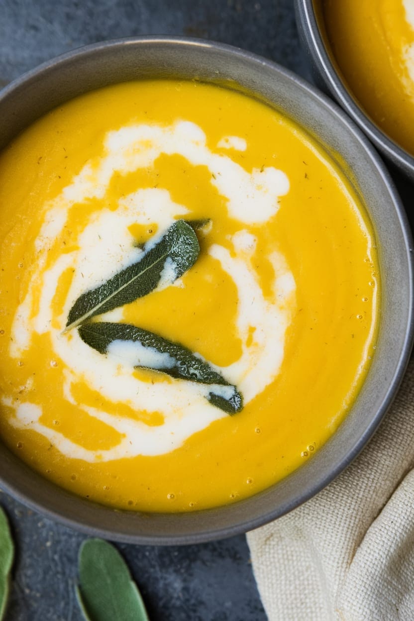 Butternut Squash Soup with Sage