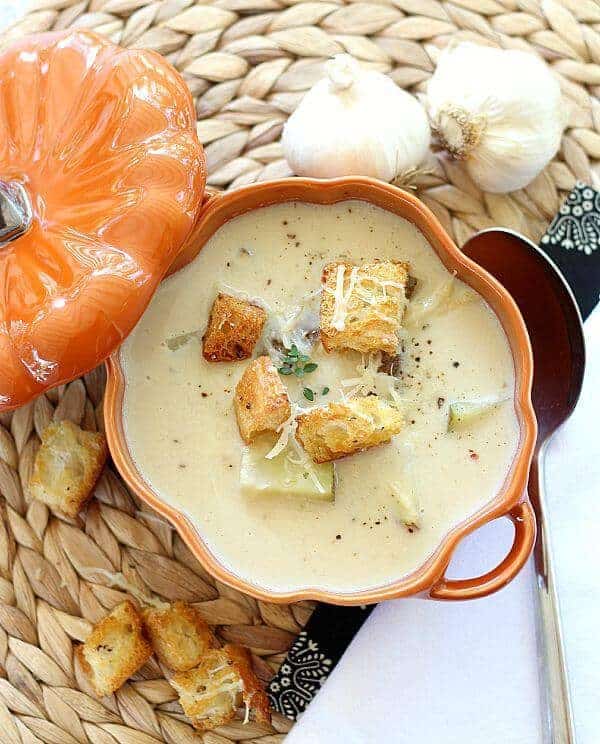 Roasted Garlic Soup Recipe
