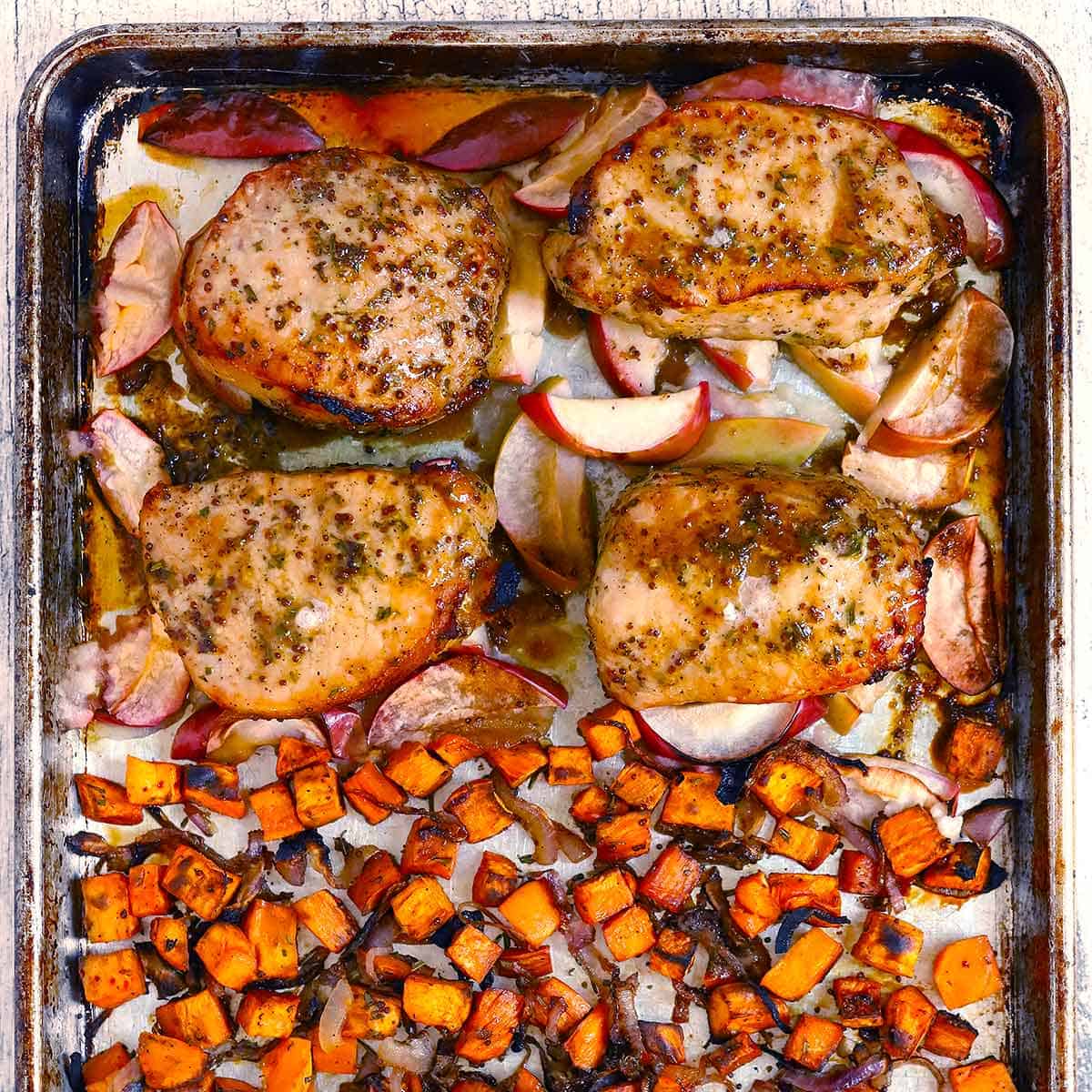 Sheet Pan Pork Chops and Apples Recipe